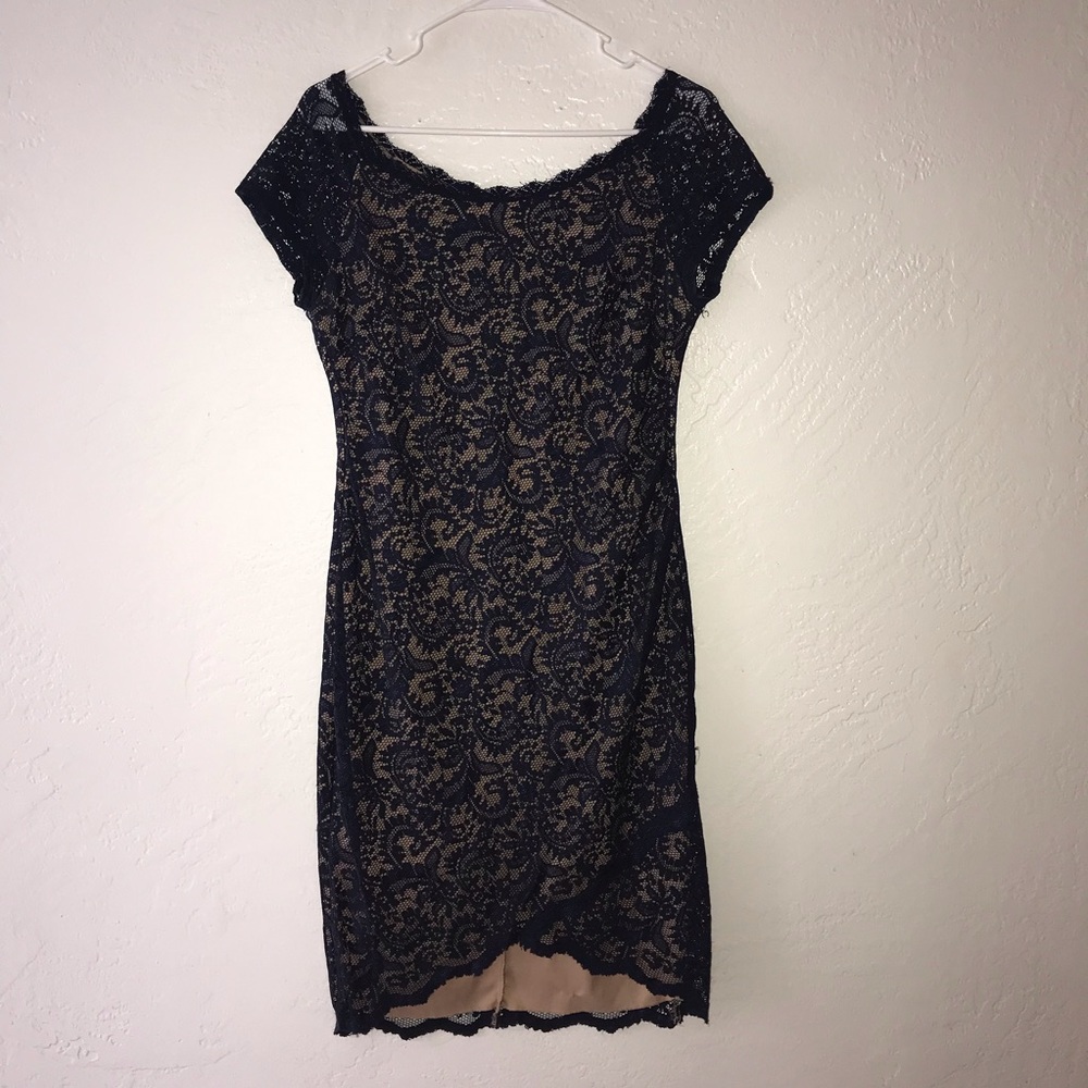 Blue lace dress
